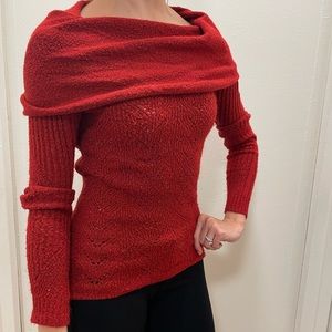 Woman’s off shoulder sweater